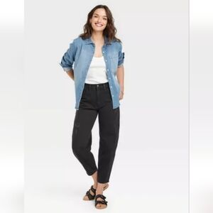 Balloon Jean Black Vintage Stretch 5 Pocket